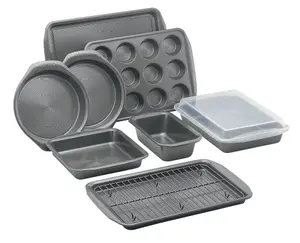 Circulon Momentum BW Grey Carbon Steel Durable Easy Clean Non-Stick Bakeware Set Pack of 10