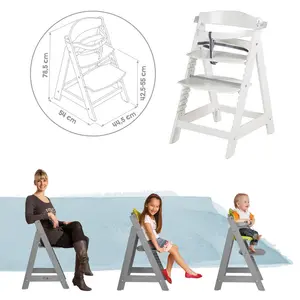 Sit Up High Chair White