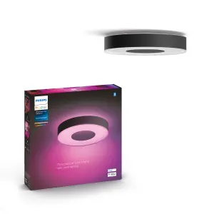 Philips Hue White and Colour Ambiance Infuse medium ceiling lamp Black