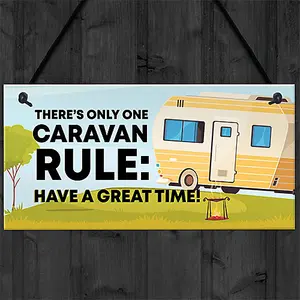 Red Ocean Funny Caravan Sign Novelty Motorhome Sign Caravan Lover Gift Friendship Retirement Gifts