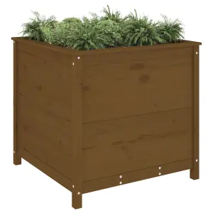 Berkfield Garden Planter Honey Brown 82.5x82.5x78 cm Solid Wood Pine