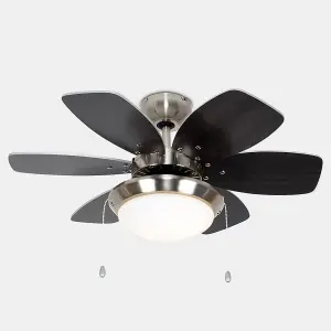 ValueLights Silver Ceiling Fan Light