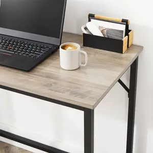 Jana Desk Light Brown/Black / 76cm H x 100cm W x 50cm D