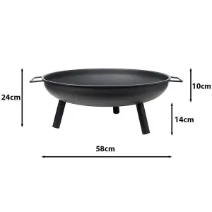 Garden Round Fire Pit Bowl 22''