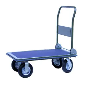 Bristol Tool Company Heavy Duty Foldable Pneumatic Wheel Platform Trolley, 350kg Capacity