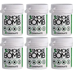 Xterminate XL 11g Smoke Bomb Fogger Killer For Fleas, Bed bug, Carpet Moths, Cluster Fly, Silverfish, Carpet Beetle x6