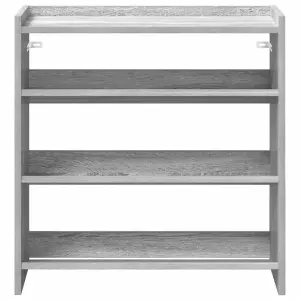 Berkfield Shoe Rack Grey Sonoma 60x25x62 cm Engineered Wood