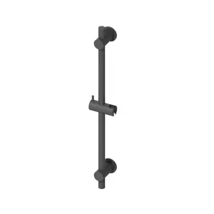 Aquadry Oria Black Matt Straight Shower riser rail, 78.8cm