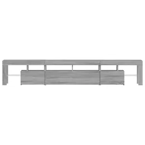 Berkfield TV Cabinet with LED Lights Grey Sonoma 230x36.5x40 cm