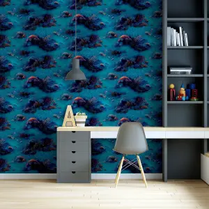 Arthouse Under The Sea Blue Colourful Fish Print Wallpaper 923808