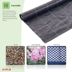 Oypla 1m x 50m Heavy Duty Weed Control Ground Cover Membrane Sheet