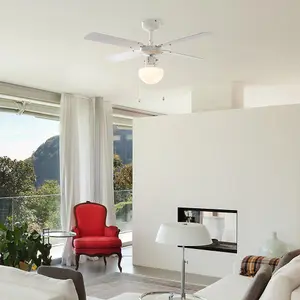 ValueLights White Ceiling Fan Light