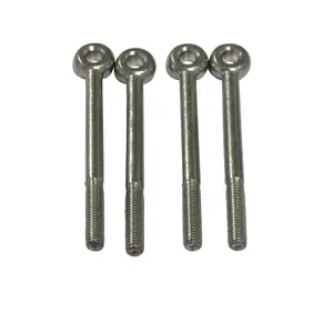 Stainless Steel Eyebolt DIN 444 5MM X 60MM - Pack of 4 (Marine Grade Metric Eye Bolt)