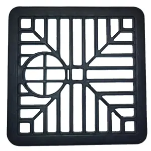 Drain Cover Square Gulley Grid Grate Lid 150mm x 150mm (6 inches) Black