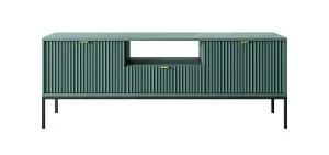 Stylish Nova TV Cabinet H560mm W1540mm D390mm in Green - Bold Entertainment Storage Solution