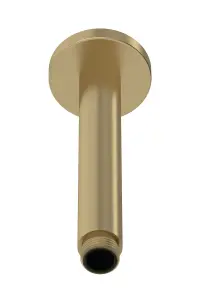 Round Ceiling Mount Shower Arm 150mm - Brushed Brass