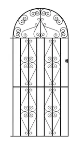 STIRA Metal Tall Bow Top Gate 762mm GAP x 1755mm High ST40ZP