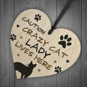 Cat Sign CRAZY CAT LADY Gift For Women Cat Gift Funny Cat Sign For Cat Lover