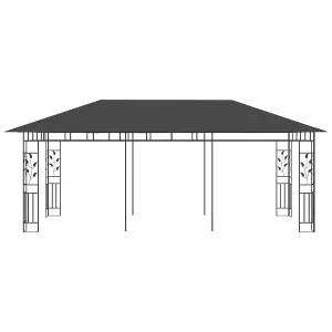 Berkfield Gazebo with Mosquito Net 6x3x2.73 m Anthracite