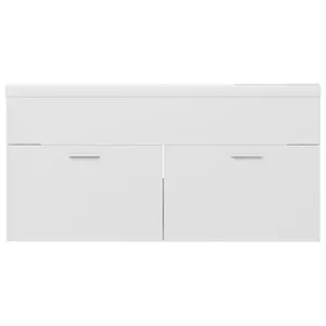 Yamna 1000mm Single Bathroom Vanity with Integrated Ceramic Basin Gloss White