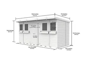 DIY Sheds 14x7 Pent Summer Shed Loglap