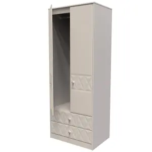 Toledo 2 Door 2 Drawer Wardrobe in Kashmir Matt (Ready Assembled)