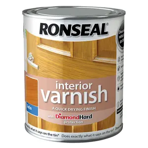 Ronseal Diamond hard Antique pine Satin Wood varnish, 250ml