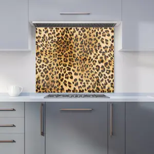 Wild Animal Pattern Premium Glass Kitchen Splashback W600mm x H600mm