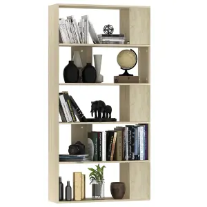 Berkfield Book Cabinet/Room Divider Sonoma Oak 80x24x159 cm Engineered Wood