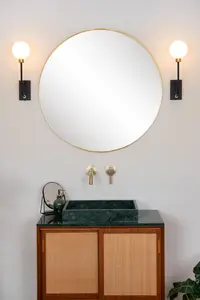 Lucide Berend Classic Wall Light Bathroom Tall - 1xG9 - IP44 - Black