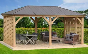 Meridian Gazebo 12ft x 20ft (3.7 x 6.2m) with Double Wall