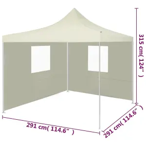 Berkfield Foldable Tent with 2 Walls 3x3 m Cream