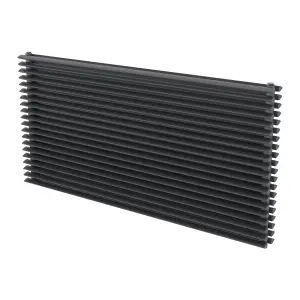 Agadon Aurora Duplex Horizontal Designer Radiator 600 x 1200 mm Anthracite - 5413 BTU - 10 Years Guarantee