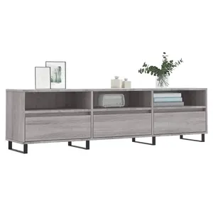 Berkfield TV Cabinet Grey Sonoma 150x30x44.5 cm Engineered Wood