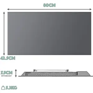 MYLEK Panel Space Heater 1.5KW Eco Smart WiFi App Radiator Electric Slim Low Energy IPX4 rated