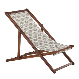 Sun Lounger Wood Dark Wood ANZIO