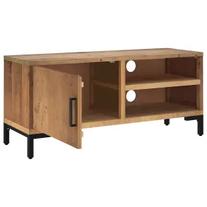 Berkfield TV Cabinet Brown 90x30x40 cm Solid Pinewood