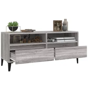 Berkfield TV Cabinet Grey Sonoma 100x34.5x44.5 cm Engineered Wood