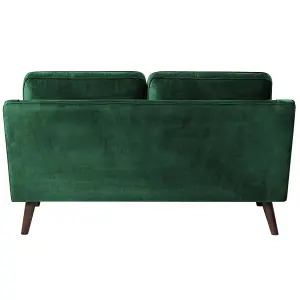 2 Seater Velvet Sofa Green LOKKA