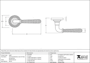 From The Anvil Polished Bronze Hammered Newbury Lever on Rose Set (Beehive)