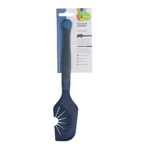 Colourworks Brights Navy "The Swip" Whisk and Bowl Scraper