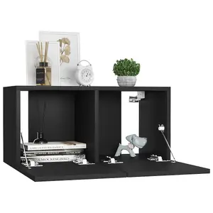 Berkfield Hanging TV Cabinets 2 pcs Black 60x30x30 cm