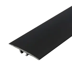 A68 36mm Anodised Aluminium Flat Door Threshold Strip - Black, 0.9m