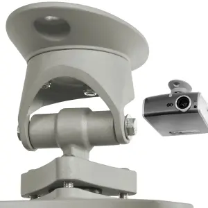 Projector Ceiling Mount - universal fit, tilt & 360 degree swivel, 30 kg capacity - grey