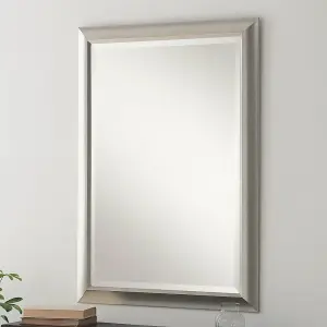 Yearn Scooped framed mirror Silver 72x57cm