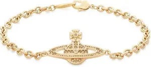 Vivienne Westwood Mini Bas Relief Women's Gold Tone Crystal Bracelet