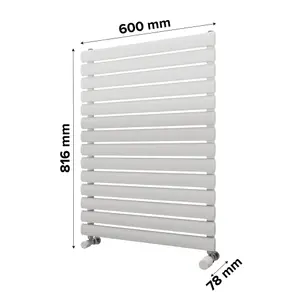 Ximax Champion FORH1164600W White Gas Vertical Designer Radiator, (W)600mm x (H)816mm