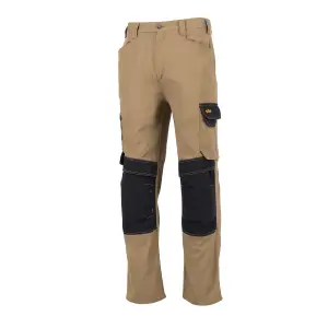 Site Coppell Tan/Black Men's Multi-pocket trousers, W32" L32"