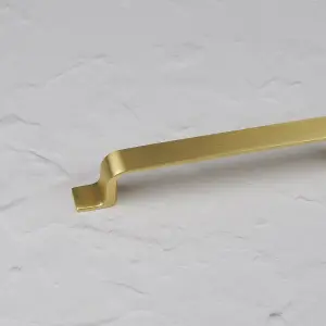 128mm Brushed Brass Cabinet Handle Gold Strap Cupboard Door Drawer Pull Kitchen Wardrobe Furniture Replacement