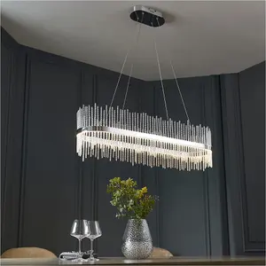 Hanging Ceiling Pendant Light - Chrome Plate & Clear Glass - 47W LED (Smd 2835) Warm White